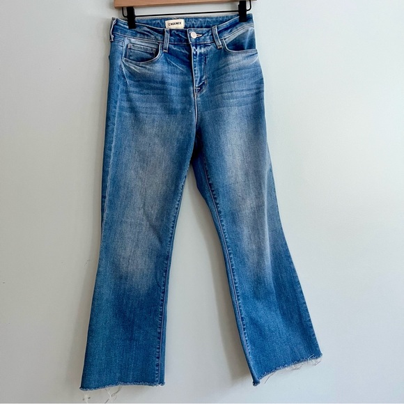 L’Angence Kendra High Rise Cropped Flare Jeans Size 26 - Picture 3 of 10
